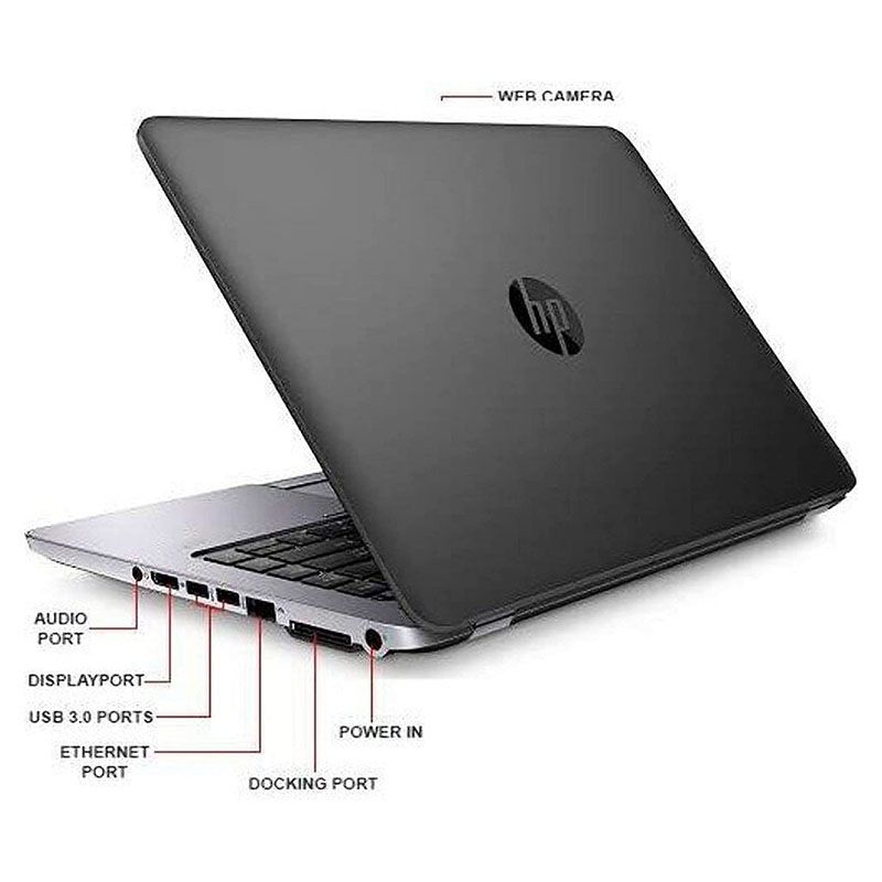 Refurbished HP Elitebook 840 G1 Laptop - Intel Core i5 4th Gen - 8GB RAM 256GB SSD ROM - 14'' Windows 10 Notebook