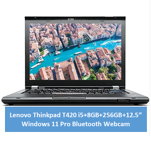 {i5+8GB+256GB SSD} Refurbished Laptop Lenovo Thinkpad T420 Core i5 8GB+256GB SSD +12.5" Windows 11 Pro Refurbished Lenovo Laptops Notebook Black 12.5 inch