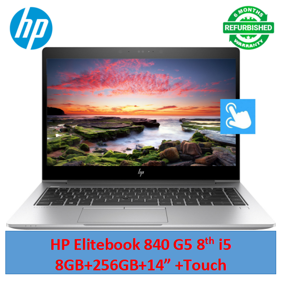 HP Elitebook 840 G5 i5 8GB 256GB 14" 8th Gen Refurbished Laptops Windows 11 Pro Notebook Bluetooth Webcam Intel HD  Graphics Student laptop professional laptop