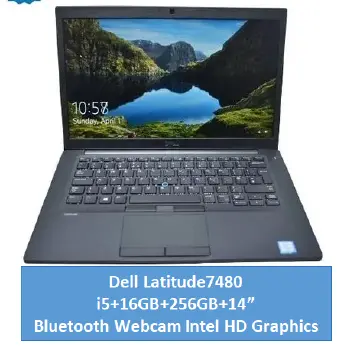 { i5+16gb+256gb } Refurbished Dell Laptop Latitude 7480 Core i5 16GB+256GB+14'' Refurbishe