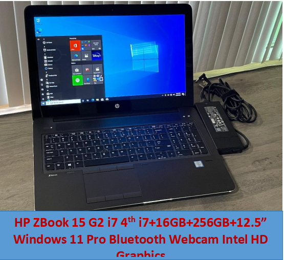 (i7+16GB+256GB+12.5") HP ZBook 15 G2 Laptop i7 4th i7+16GB+256GB+12.5" Windows 11 Pro computing powerhouse with immersive technology Bluetooth webcam Student professional laptop