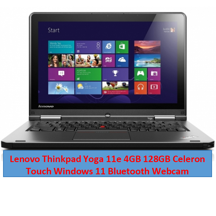 (4GB+128GB SSD)Refurbished Lenovo Thinkpad Yoga 11e 4GB+128GB+11.6" Touchscreen Laptop Intel Celeron Bluetooth Webcam Windows 11 student professional Laptop