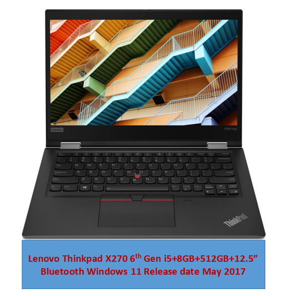 Refurbished Lenovo Thinkpad X270 6th Gen i5+8GB+512GB+12.5" Laptop Windows 11 Bluetooth Webcam Student Professional Laptop Lenovo Laptop