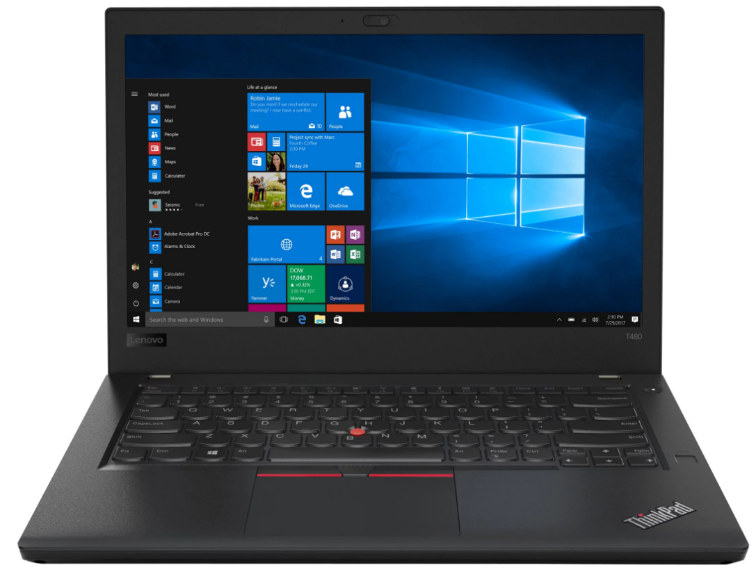 (i5+8GB256GB+14") Refurbished Lenovo ThinkPad T480 Laptop Intel Core i5 7th gen 8GB RAM 256GB SSD 14" FHD Bluetooth Webcam Intel Graphics- Win11 Pro Black Black 14 inch Black 14 inch