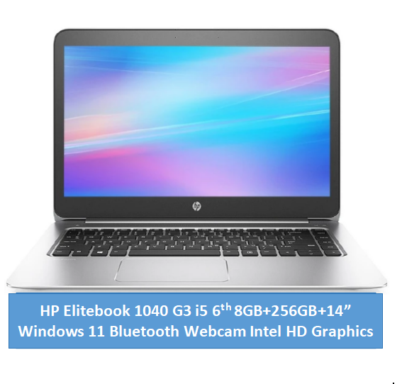 CERTIFIED BY KILIMALL | HP Elitebook 1040 G3 Core i5 6th Gen 8GB RAM 256GB SSD | 14" Full HD Display | Windows 10 | 90% Battery Health | 4+ Hours Youtube | Refurbished Work Laptop | 9 Months Warranty