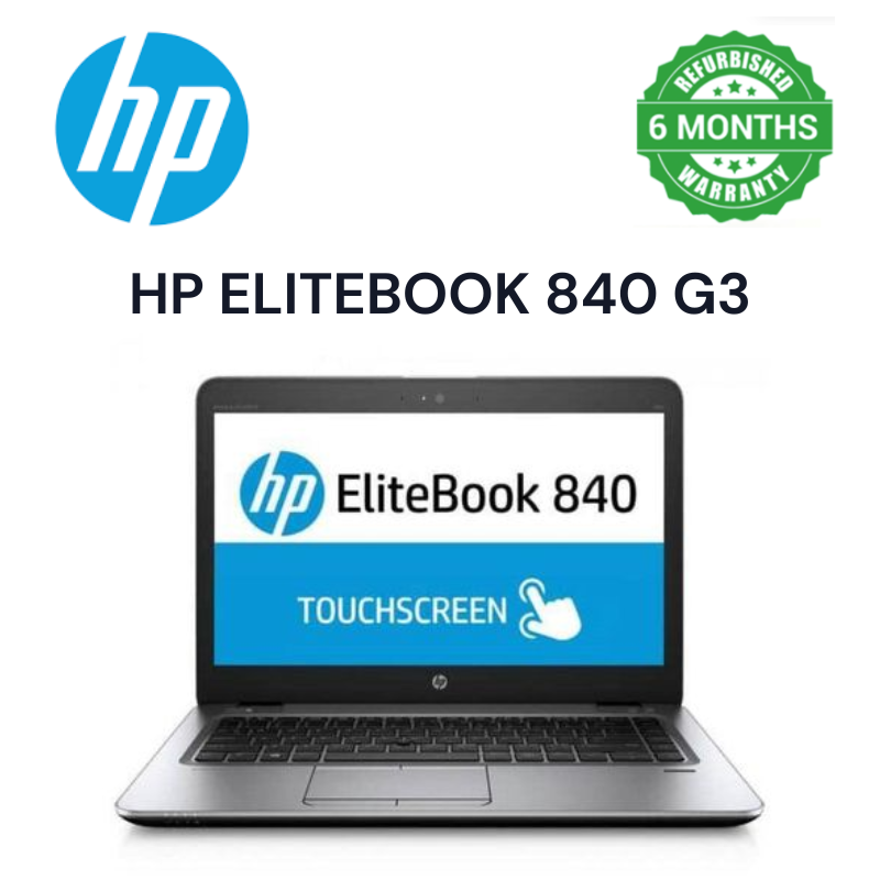 Refurbished Hp Elitebook 840 G3 Touchscreen Laptop - Core i5 6th 8GB RAM 256GB SSD - 14'' Inch Full HD Display Screen Windows 11 Notebook Silver in colour Backlit keyboard Student Notebook Laptop