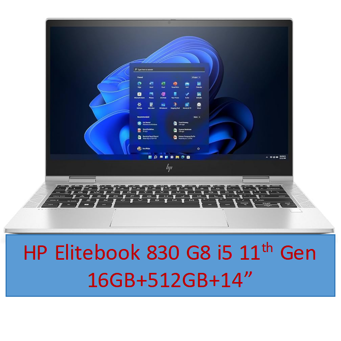 { Kilicertified } Refurbished HP Elitebook 830 G8 i5 11th Gen 16GB Ram 512GB SSD 13.3-inch FHD Display Windows 11 Pro Laptop Backlit keyboard refurbished hp laptop Student professional laptop