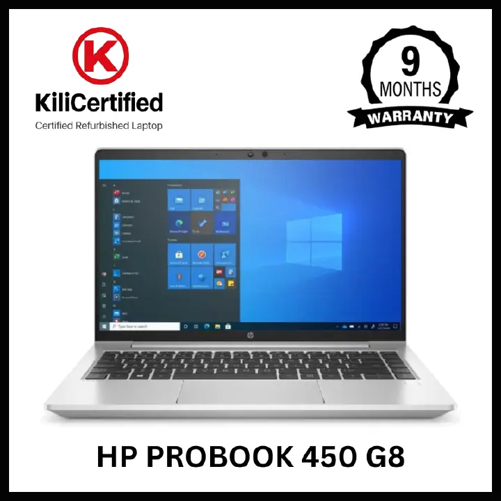 {KILICERTIFIED} Refurbished HP Probook 450 G8 Intel core i5 11th Gen 8GB 256GB SSD 15.6" FHD Display Iris Xe Graphics Windows 11 Pro Student Professional Laptop. Inspected Quality Refurbished Laptop.