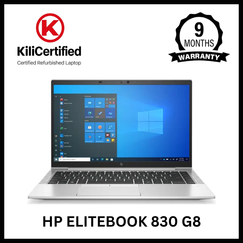 {KILICERTIFIED} Refurbished HP Elitebook 830 G8 i5 11th Gen Laptop 16GB 512GB SSD 13.3" Full HD Display EX-UK with Windows 11 Camera Bluetooth Webcam. Inspected Quality Refurbished Laptop