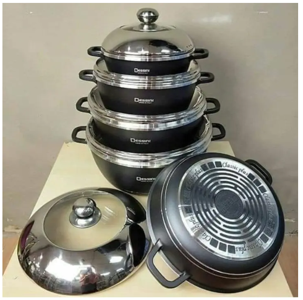 Discounted! Original 10pcs Dessini Durable Italian- 10 piece Non-Stick DieCast Cooking Pots cookware