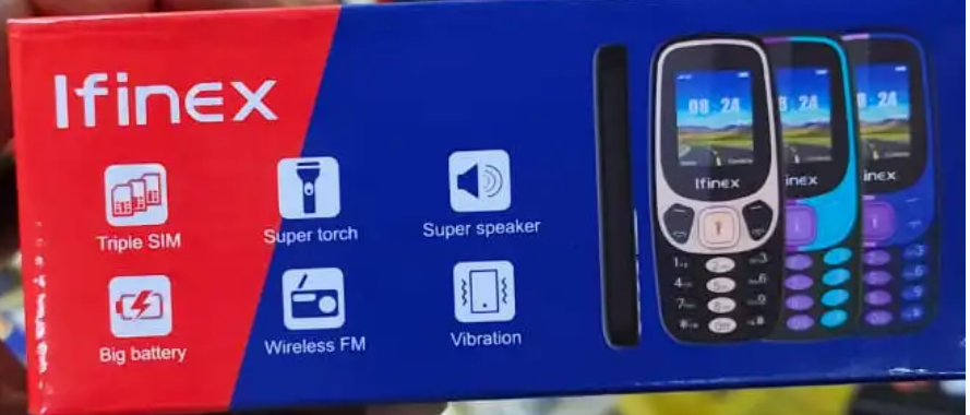 IFINEX S3320 Triple (3) Sim Card Phone 1.77 Inch Display 1200mAh Battery With Bluetooth Wireless FM Radio Mp3/Mp4 Big Torch Feature Phone Mobile