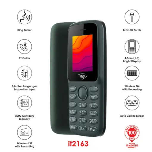 [PROMOTION!] NEW ITEL 2163 1.8" Display Wireless FM Radio Dual Sim Card Opera Mini Bright
Torch Kabambe Katululu Button Feature Phone 1 Year Warranty Mobile Phones