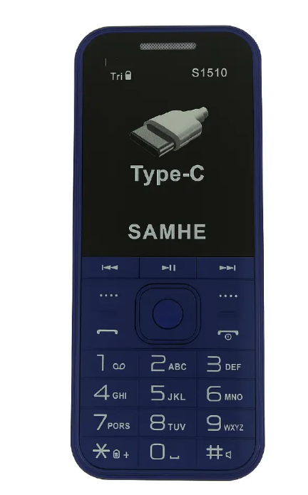 SAMHE S1510 TYPE C Triple SIM Feature Phone 1.77`` SCREEN Torch Light 2500mAh Battery Wireless FM Operamini Camera  Bluetooth Kabambe Katululu Mobile