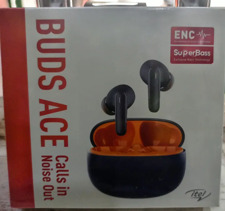 PROMOTION! Itel Buds Ace in Ear TWS Earbuds with 40H Playtime Quad Mic ENC IPX5 10MM Bass Boost Drivers BT Version 5.3 Fast Charging Bluetooth Earphone