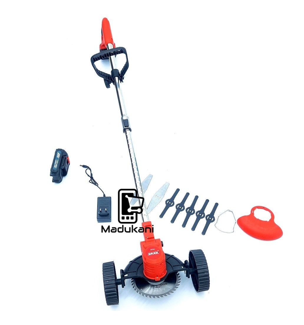 Lightweight Adjustable Rechargeable Cordless Brushcutter Mower with Wheels