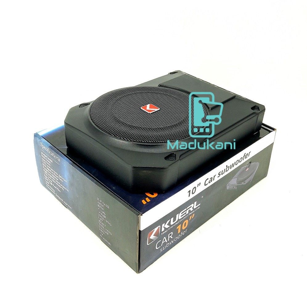KUERL KP10APR 10 inch 800W Amplified Under Seat Enclosed Car Subwoofer