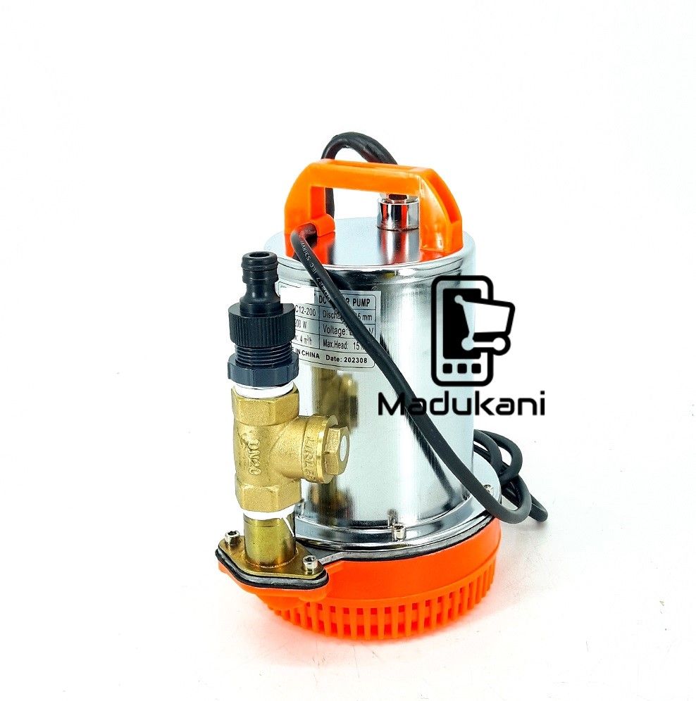 DC12-200 12V Submersible Solar Pump 15M 200W with Valve