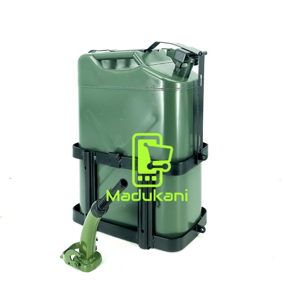 20L Metal Fuel Jerry Can with Spout Nozzle and Rack