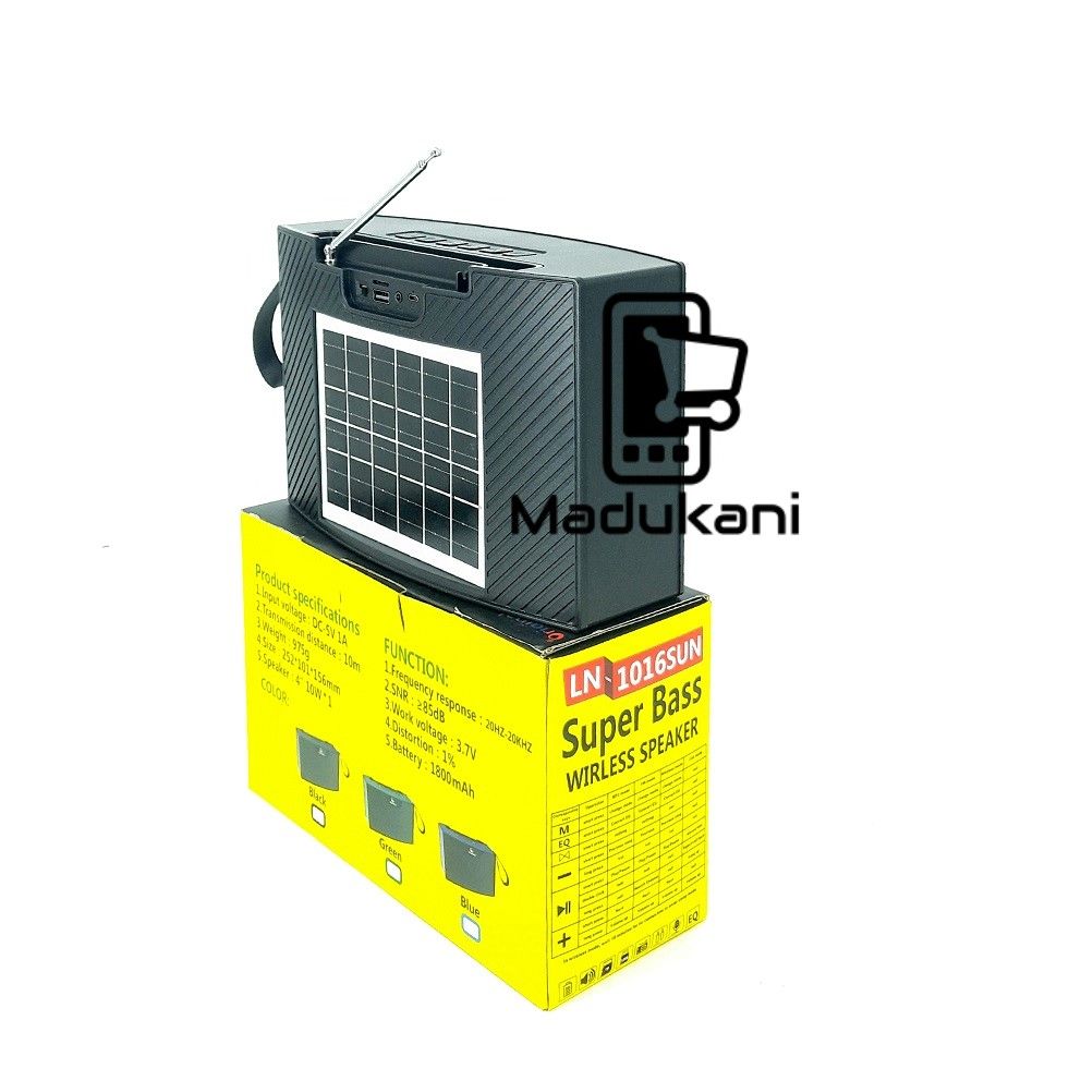 BoomBest LN1016SUN Solar Bluetooth Speaker Radio