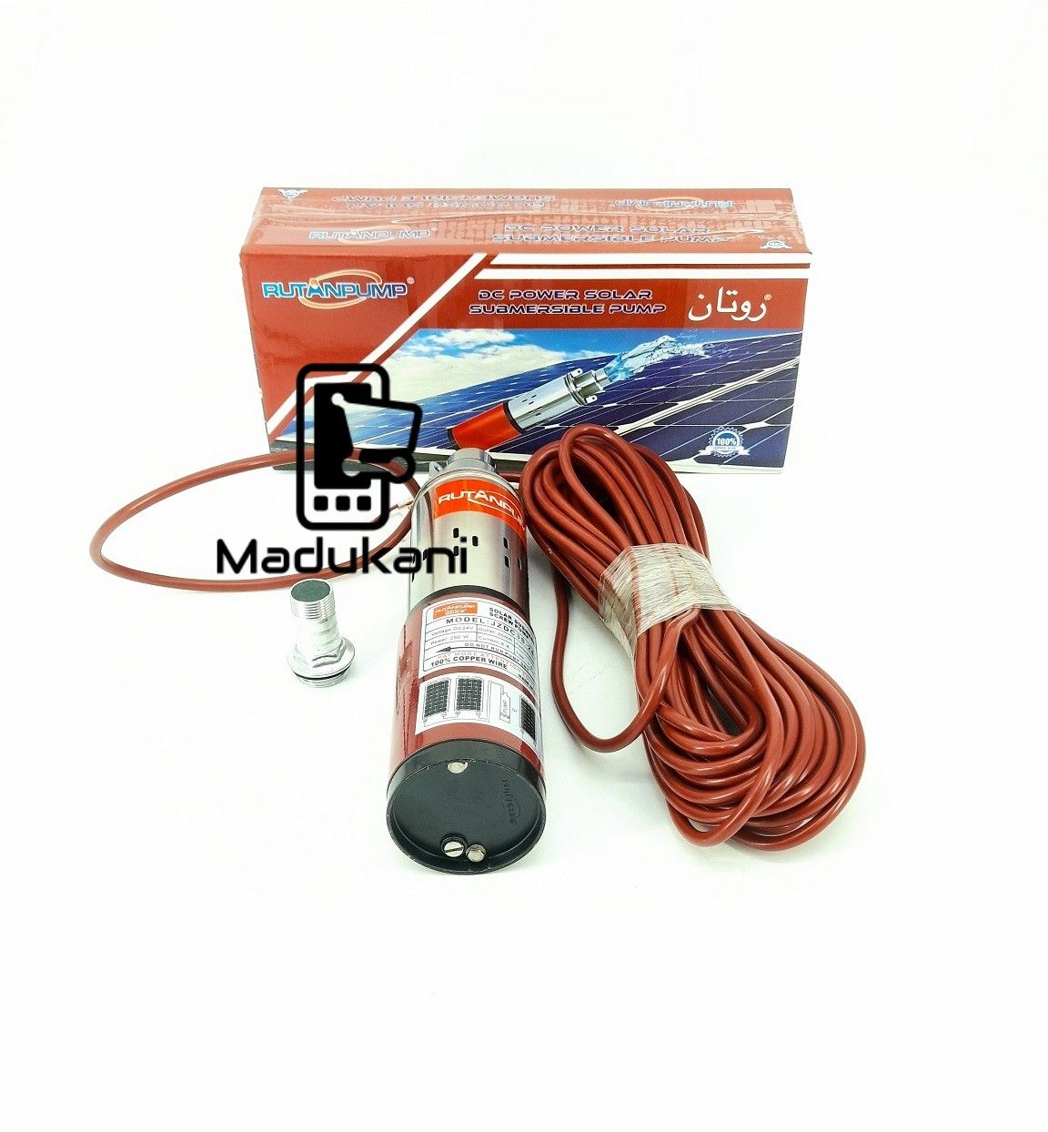 50m Submersible DC Solar Water Pump 24V 250W JZDC3S-24V-50
