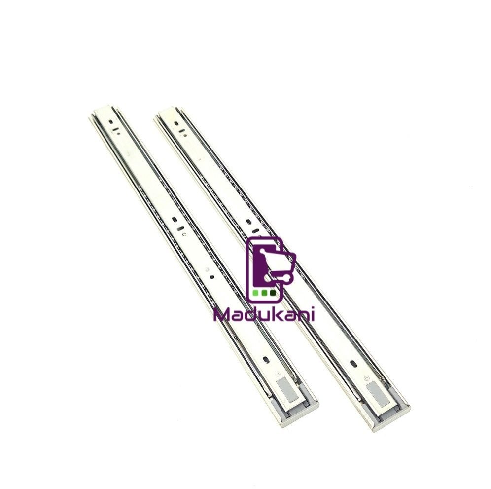 1 Pair 20 Inch 500mm Push to Open Drawer Rails with Ball Bearing 3 Folds