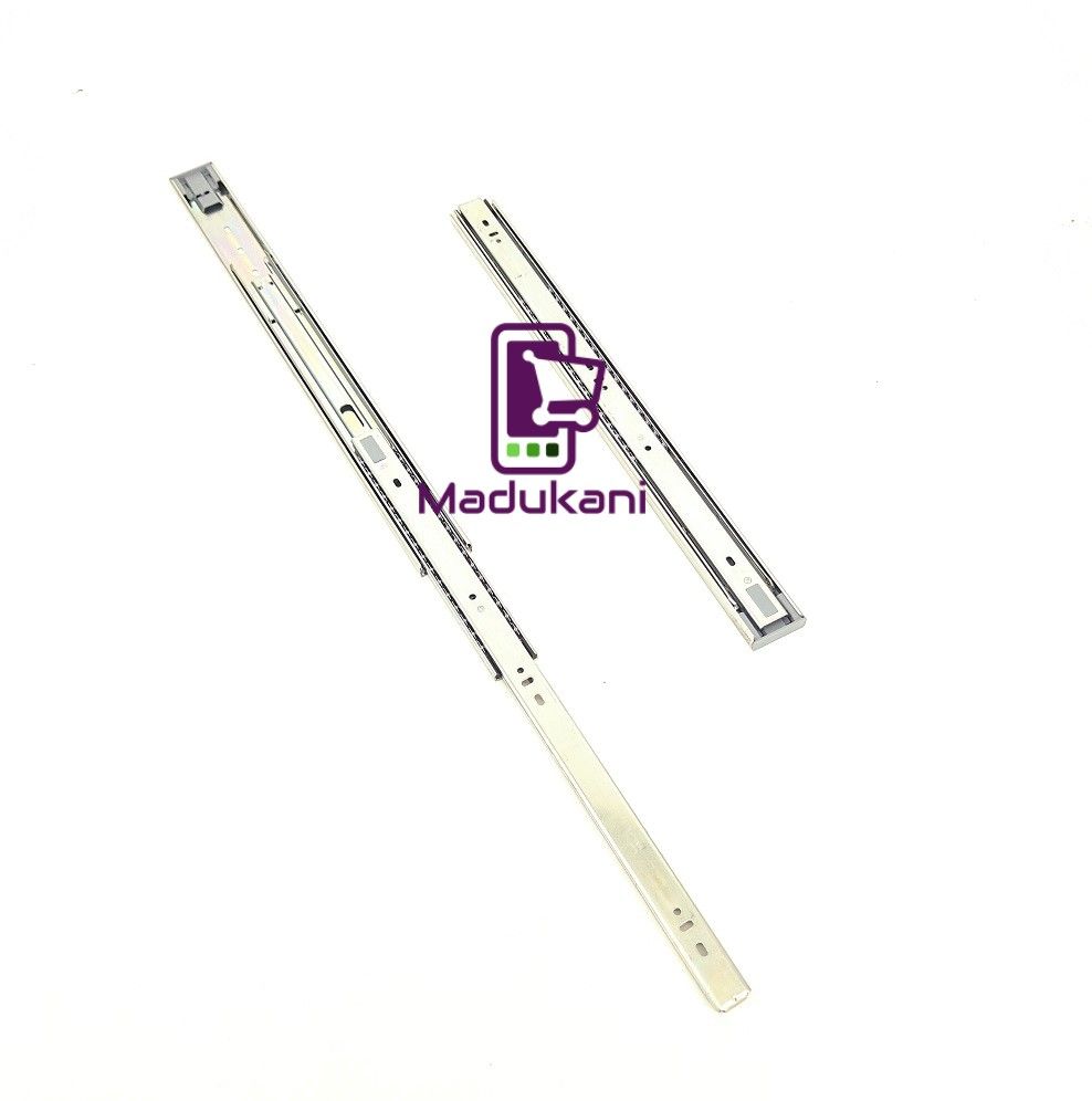1 Pair 20 Inch 500mm Push to Open Drawer Rails with Ball Bearing 3 Folds
