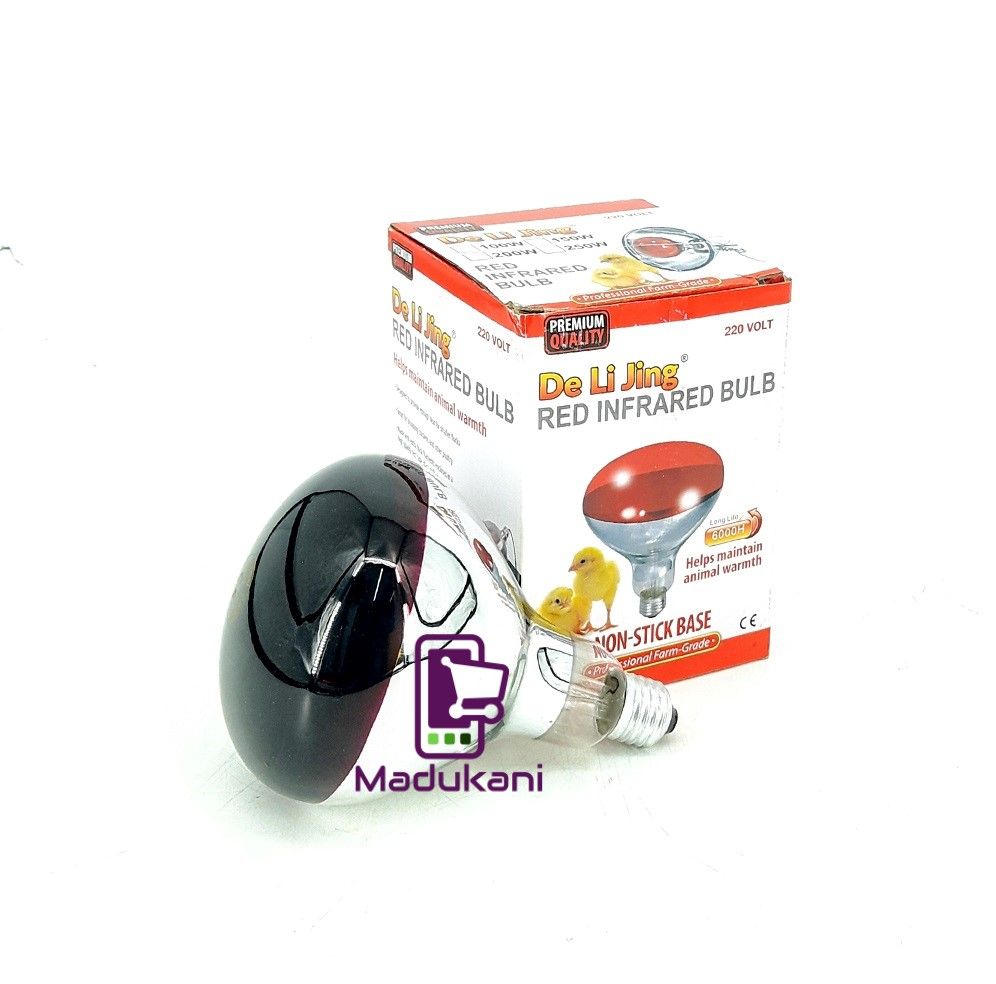 250W Red Infrared Bulb for Chick and Animal Warmth