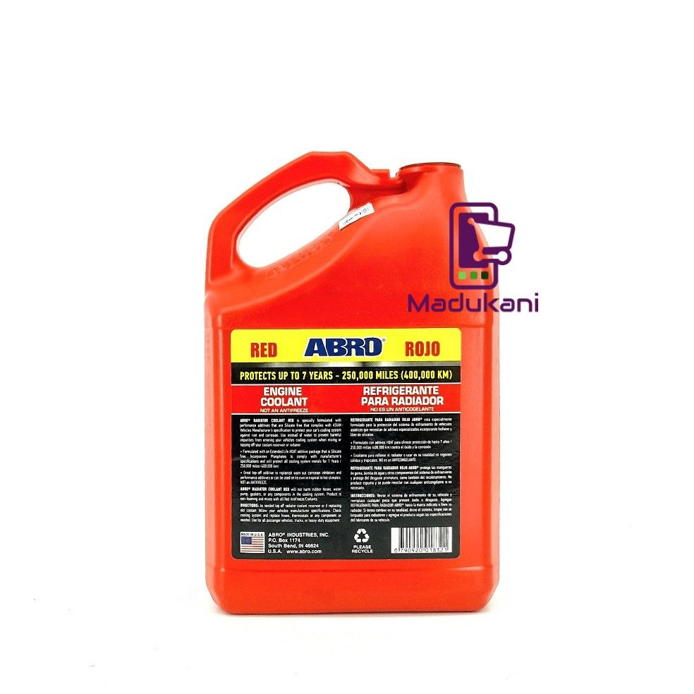 ABRO Red Radiator Coolant 1 Gallon 3.8L
