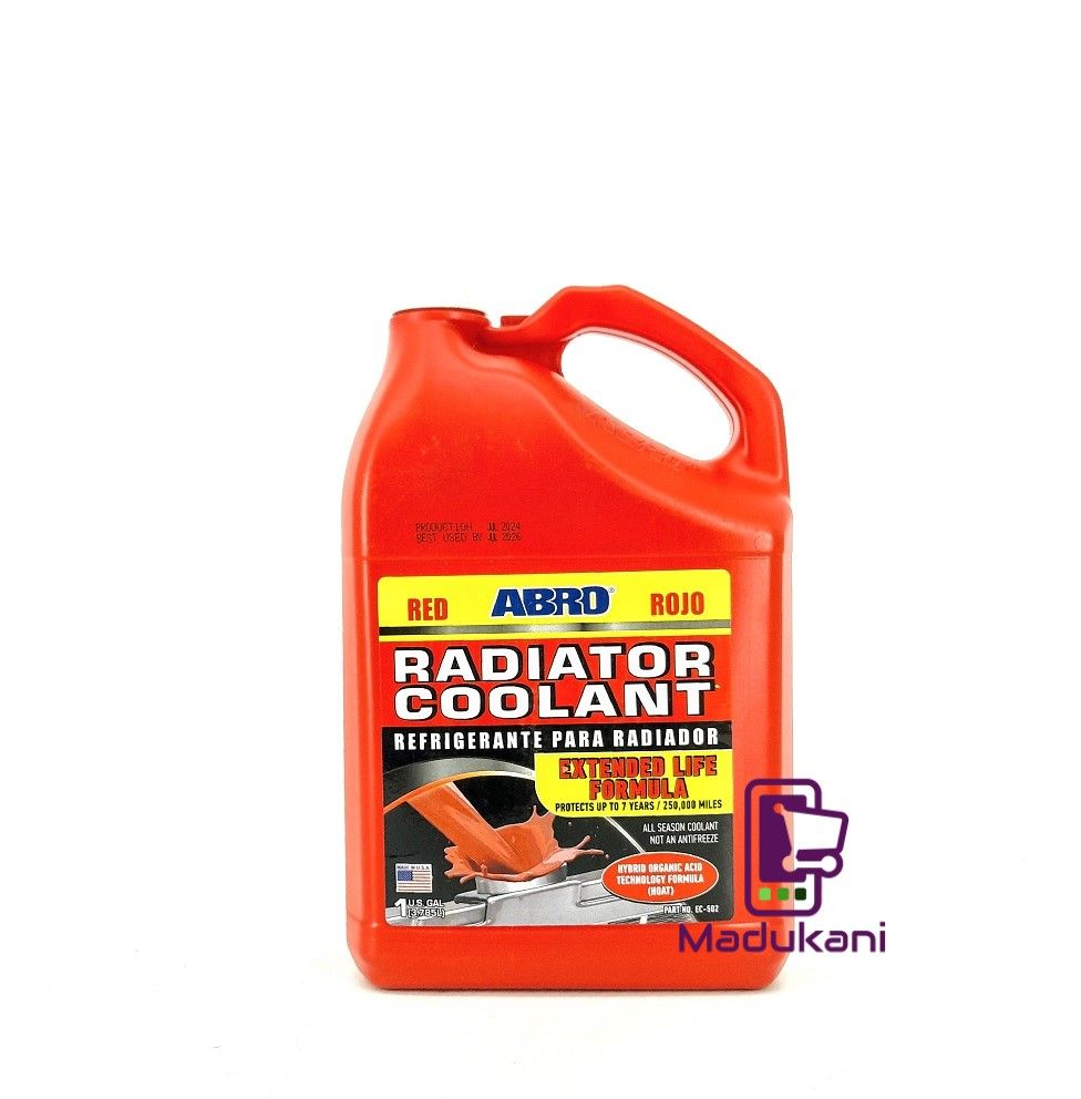 ABRO Red Radiator Coolant 1 Gallon 3.8L