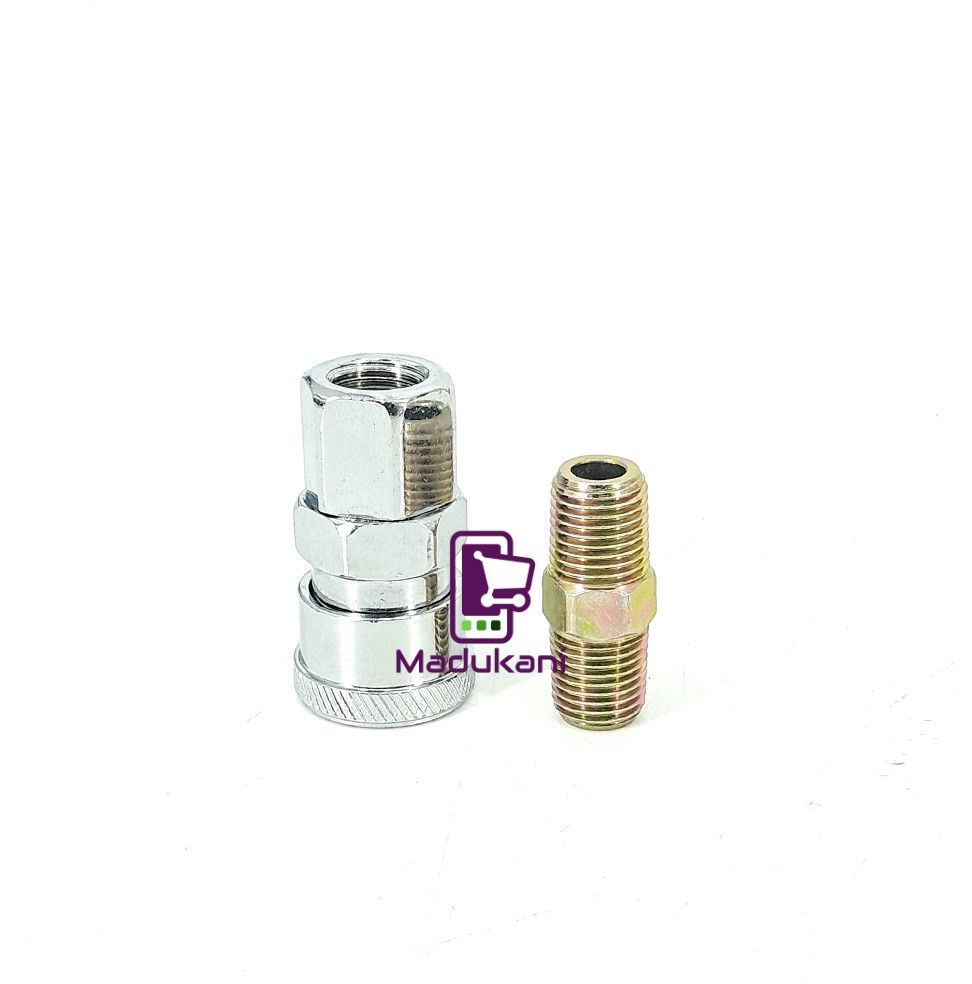 ¼ inch Pneumatic Air Hose Female Quick Coupler with Male Nipple