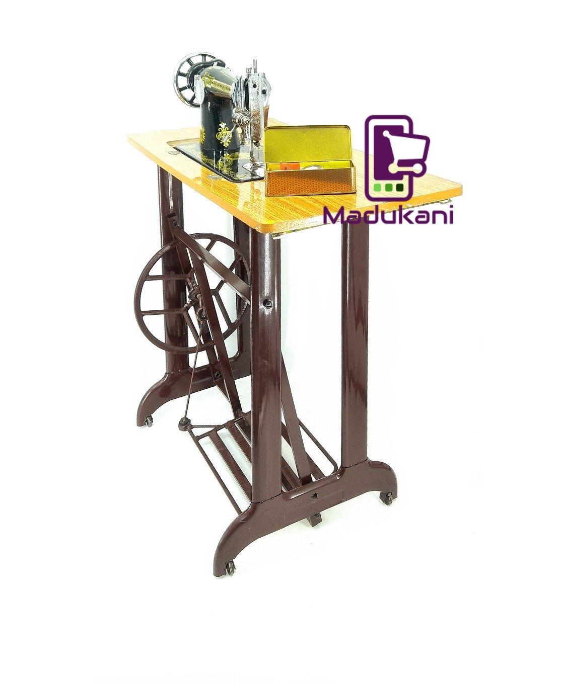 Complete Butterfly Sewing Machine with Machine Head, Stand, Accessories