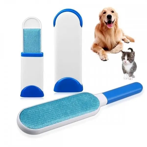 Multi-Purpose Double Sided Self-Cleaning Pet Fur Remover and Reusable Lint /Clothing, Furniture, Home Clean Brush Set