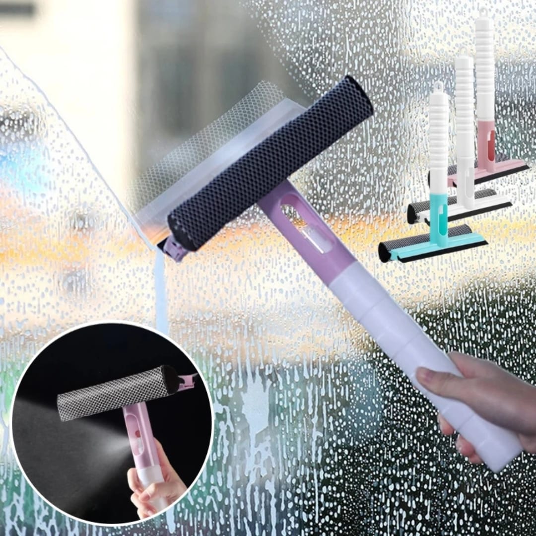 3 in 1 Sponge Squeegee Sprayer Glass Cleaner Wiper for cars and House Windows