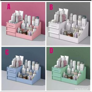 Pretty Make Up Organizer Large Capacity Cosmetic Storage Box Organizer Desktop Jewelry Nail Polish Makeup Drawer Container