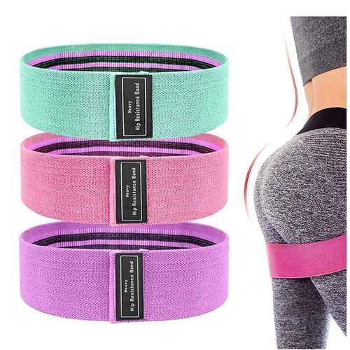 Fitness Resistance Rubber Elastic Yoga Expansion Bands -3pcs