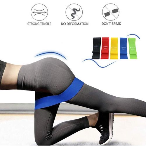 5 Pieces Resistance Bands for Working Out, Elastic Exercise Loop Bands for Physical Therapy, Yoga Starter Set of Stretch Bands for Booty Legs, Pilates Flex bands