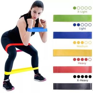 5 Pieces Resistance Bands for Working Out, Elastic Exercise Loop Bands for Physical Therapy, Yoga Starter Set of Stretch Bands for Booty Legs, Pilates Flex bands