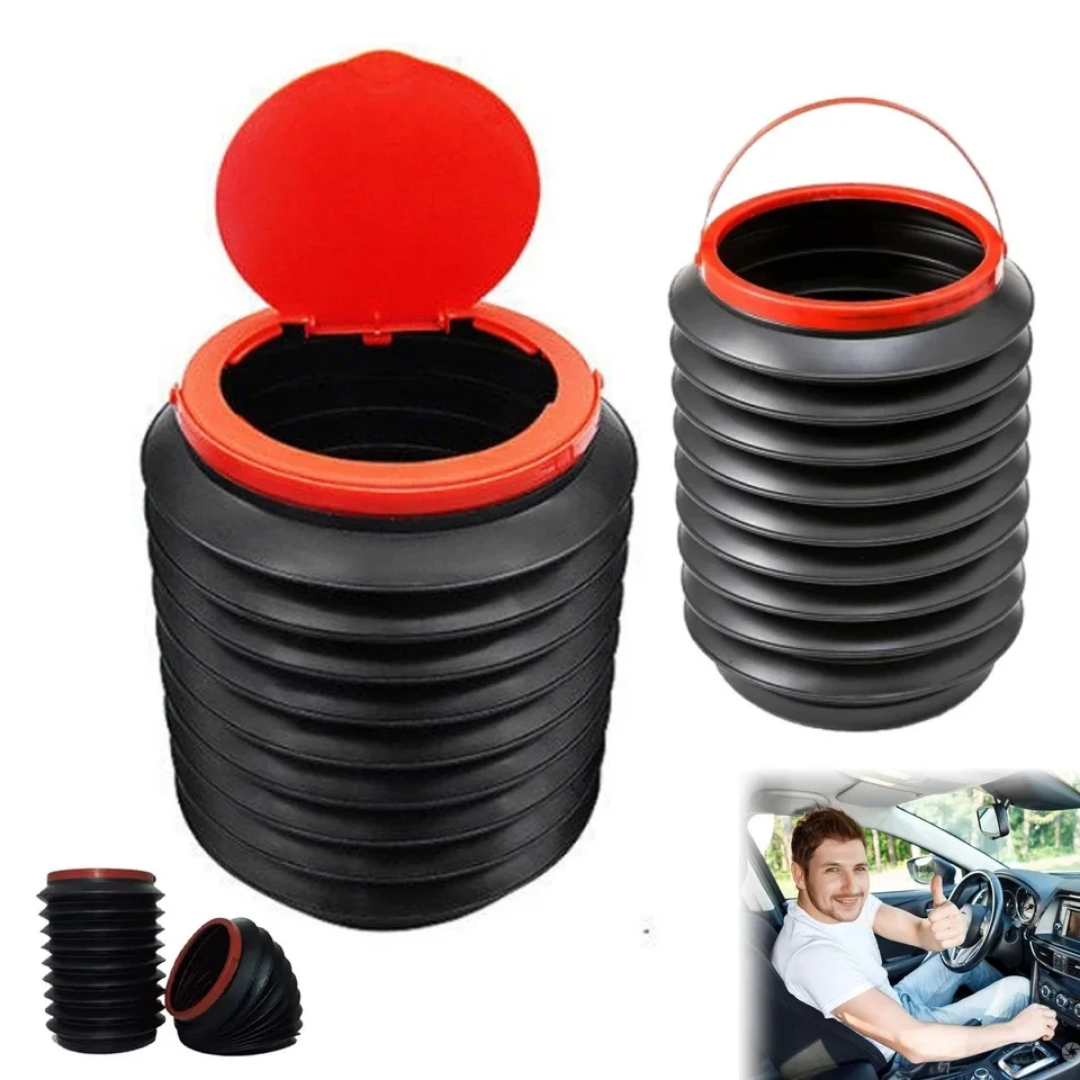 Collapsible Trash Can Camping Umbrella Bucket Telescopic Can Mini Dustbin for Desk Car Expandable Trash Mini Can Portable Garbage Bin.