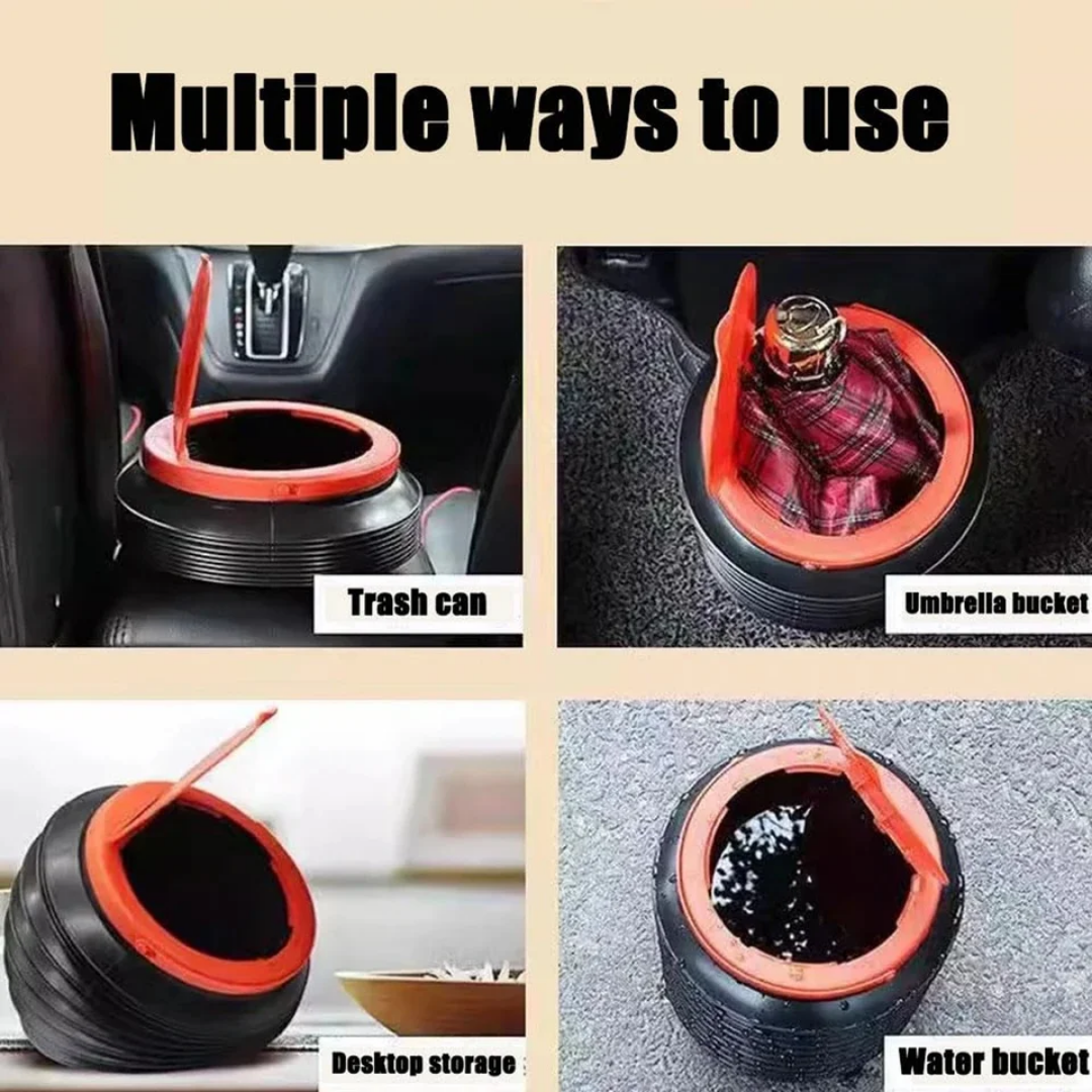 Collapsible Trash Can Camping Umbrella Bucket Telescopic Can Mini Dustbin for Desk Car Expandable Trash Mini Can Portable Garbage Bin.
