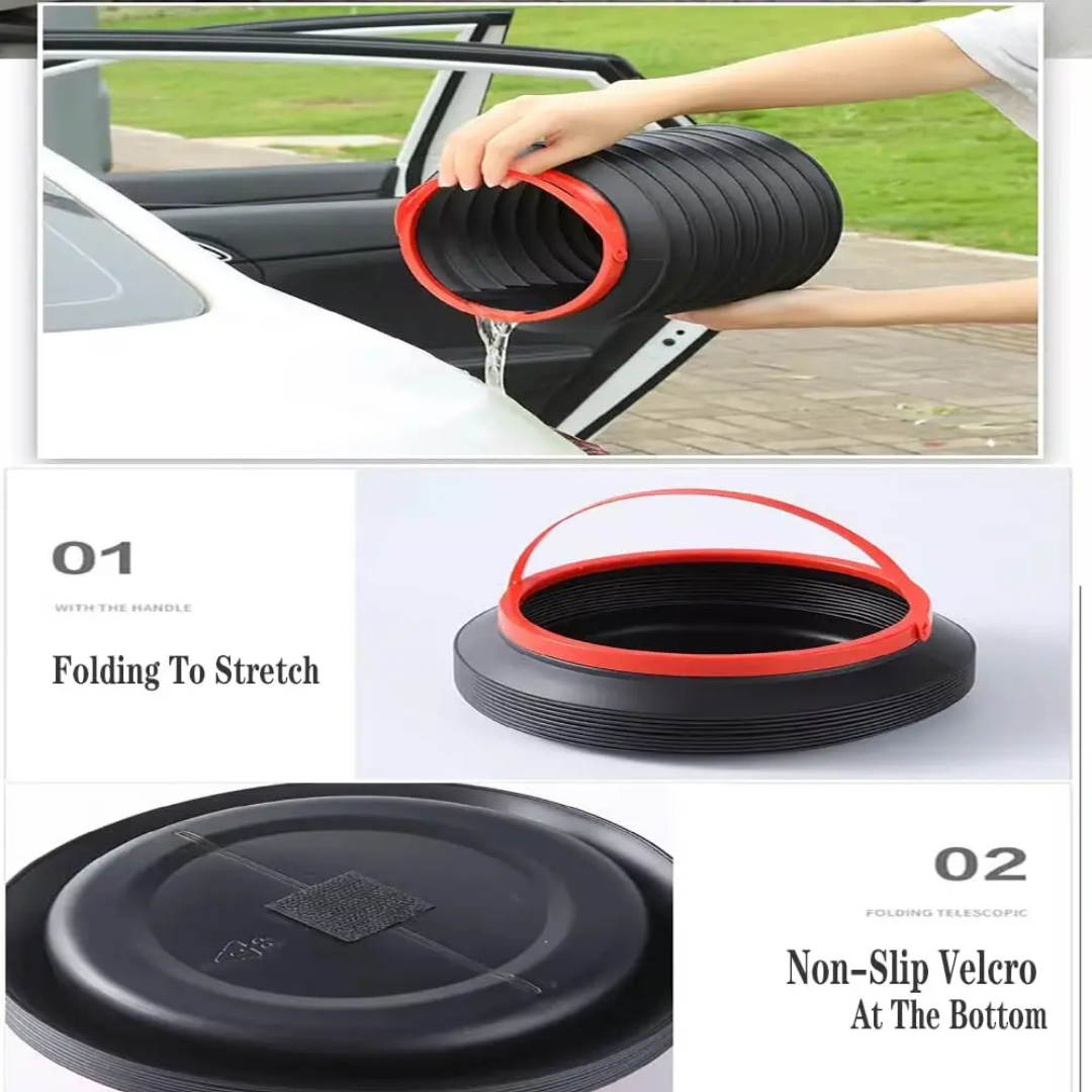 Collapsible Trash Can Camping Umbrella Bucket Telescopic Can Mini Dustbin for Desk Car Expandable Trash Mini Can Portable Garbage Bin.