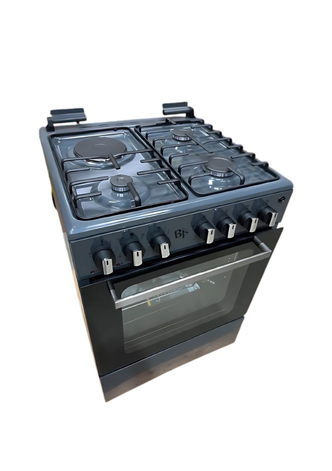 Bj's GREY 60x60 3+1 Gas Cooker w/ Turbo Fan | Oven 60L Capacity