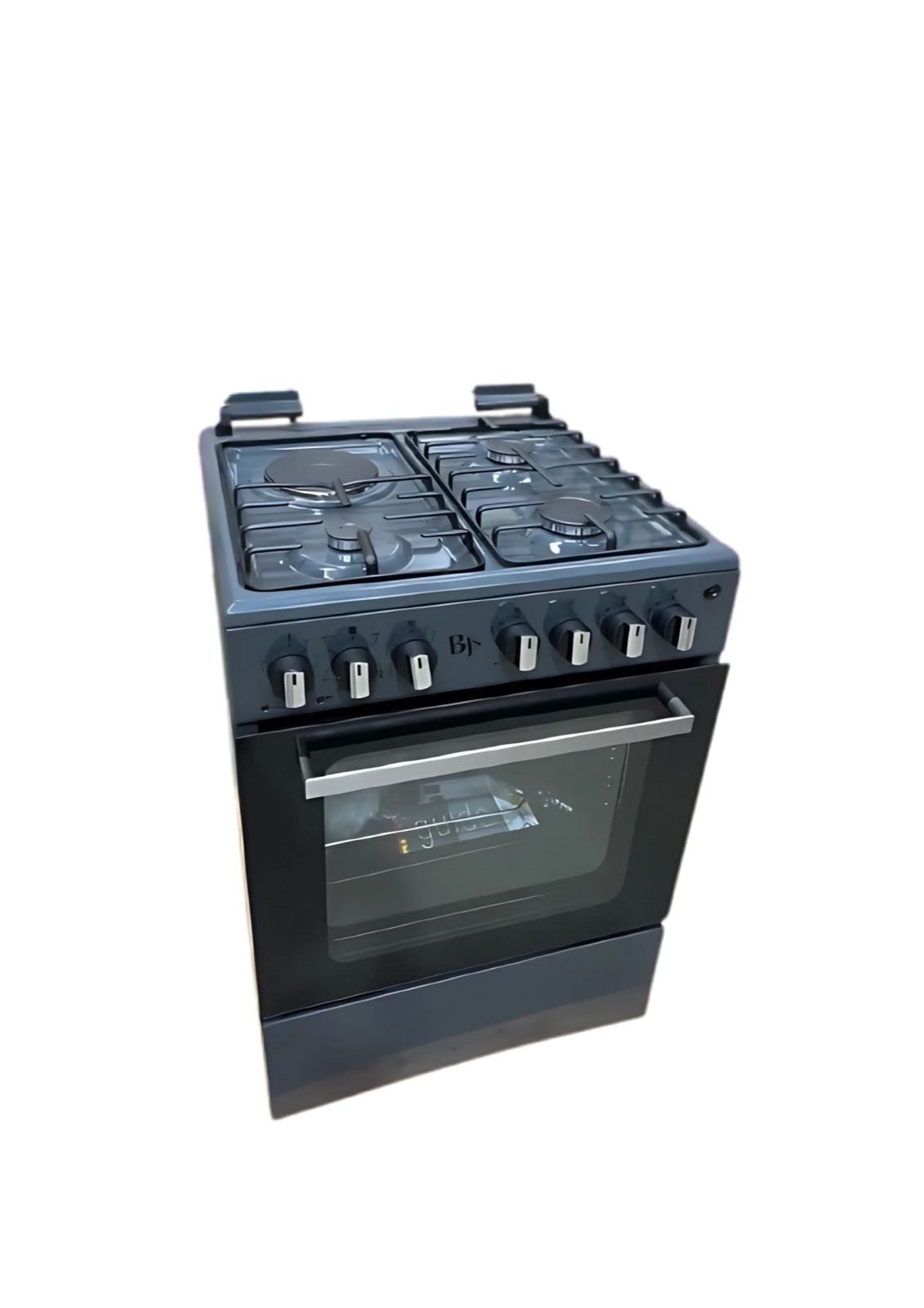 Bj's GREY 60x60 3+1 Gas Cooker w/ Turbo Fan | Oven 60L Capacity