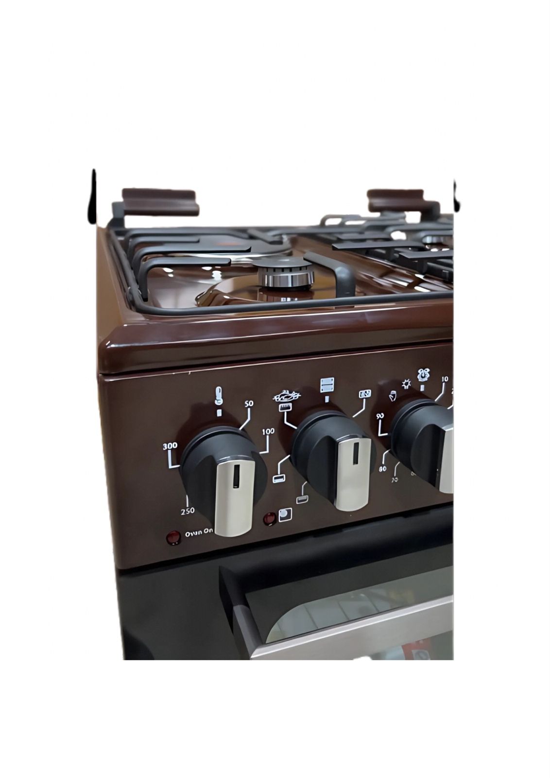 Bj's DARK BROWN 60x60 3+1 Gas Cooker w/ Turbo Fan | Oven 60L Capacity