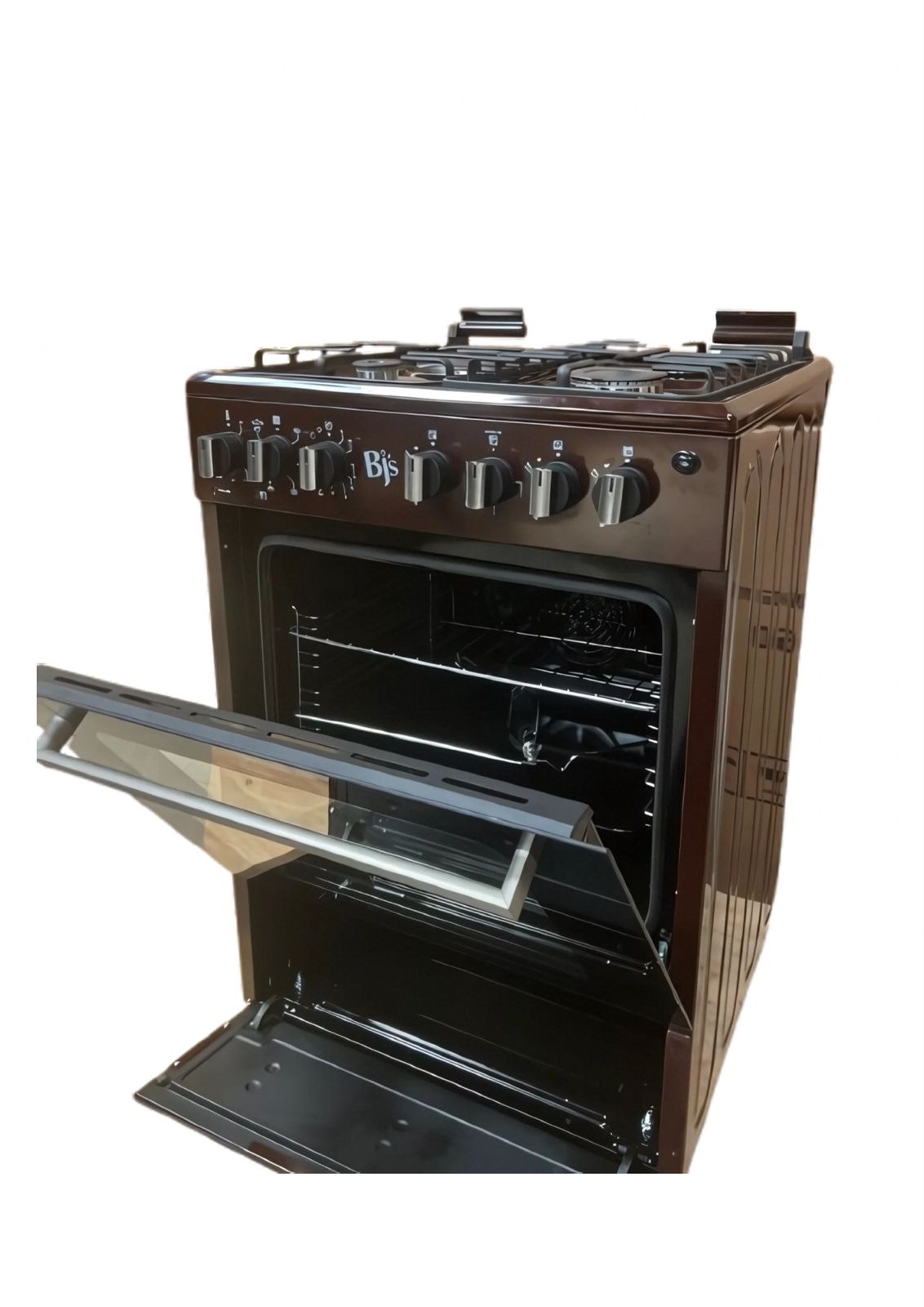 Bj's DARK BROWN 60x60 3+1 Gas Cooker w/ Turbo Fan | Oven 60L Capacity
