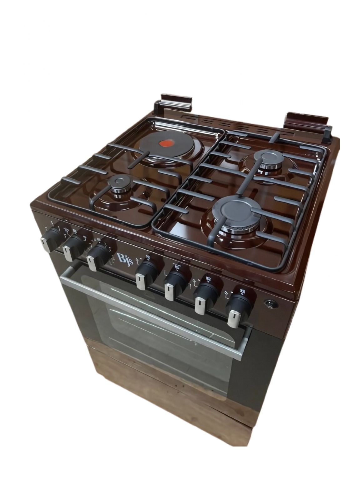 Bj's DARK BROWN 60x60 3+1 Gas Cooker w/ Turbo Fan | Oven 60L Capacity