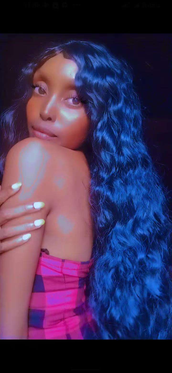 Wig ladies fashion long curly black wigs hair for women  gift