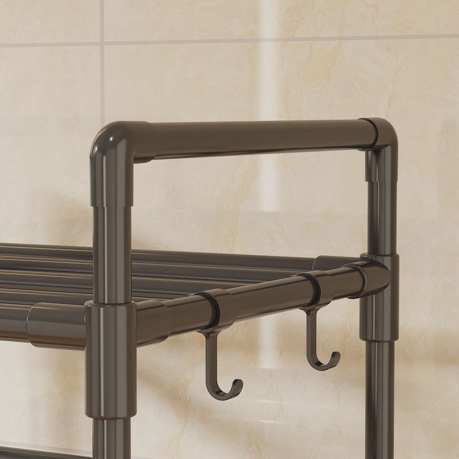 New Multifunctional Kitchen Floor Standing Multi-Tier Storage Rack for Home Microwave Oven Rack Bathroom Storage Rack Kitchen Utensil Rack