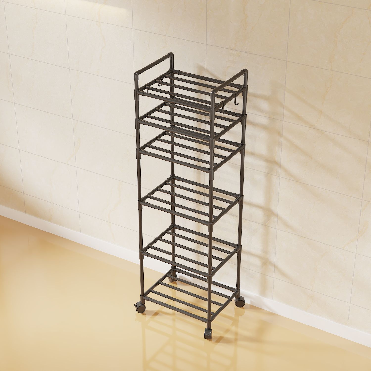 New Multifunctional Kitchen Floor Standing Multi-Tier Storage Rack for Home Microwave Oven Rack Bathroom Storage Rack Kitchen Utensil Rack