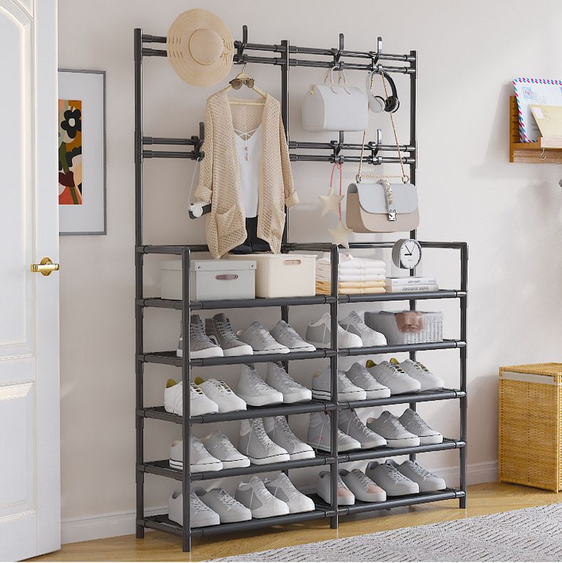 Double Row 5-layers Large Capacity Multi-functional Shoe And Hat Rack Bag Rack Essembly Shoe Cabinet Multi-purpose Storage Rack Shoe Rack