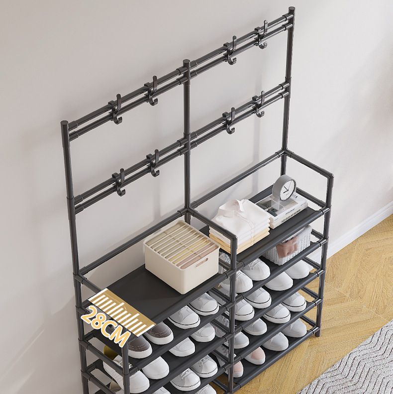 Double Row 5-layers Large Capacity Multi-functional Shoe And Hat Rack Bag Rack Essembly Shoe Cabinet Multi-purpose Storage Rack Shoe Rack